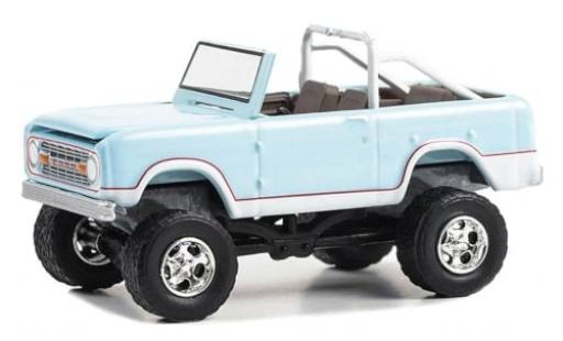 Modelauto Ford Bronco Custom blauw 1970 1/64 Greenlight