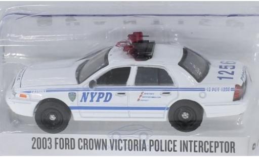 Modelauto Ford Crown Police Interceptor Victoria Politie Quantico 2003 1/64 Greenlight
