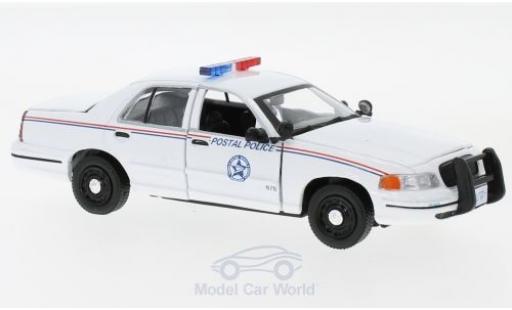 Modelauto Ford Crown Police Interceptor Victoria Politie USPS wit 2010 1/43 Greenlight