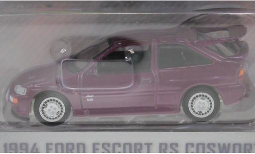Modelauto Ford Escort Cosworth MkV RS metallic lila RHD 1994 1/64 Greenlight