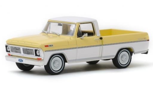 Modelauto Ford F-100 Ranger 00 XLT geel/wit 1970 1/43 Greenlight