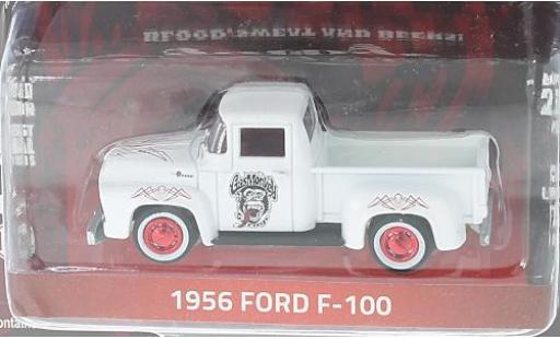 Modelauto Ford F-100 Pickup 00 wit/rood Gas Monkey Garage 1956 1/64 Greenlight