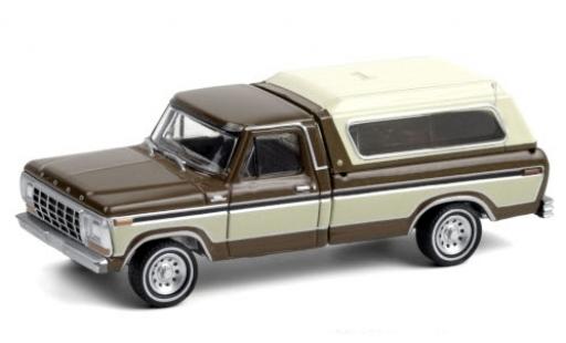 Modelauto Ford F-150 Pickup 50 metallic bruin/beige 1979 1/64 Greenlight