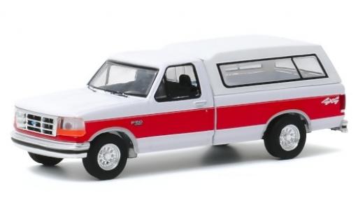 Modelauto Ford F-150 XLT 50 wit/rood 1994 1/64 Greenlight
