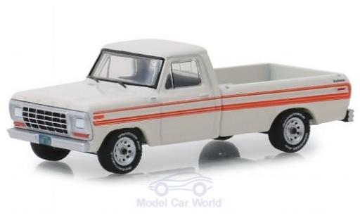 Modelauto Ford F-250 Pickup Explorer wit/oranje 1979 1/64 Greenlight