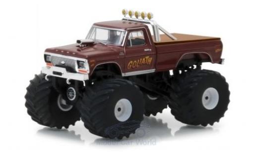 Modelauto Ford F-250 Monster Truck metallic bruin Goliath 1979 1/64 Greenlight
