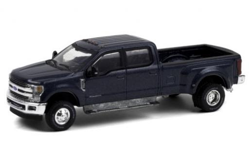 Modelauto Ford F-350 Lariat metallic blauw 2019 1/64 Greenlight