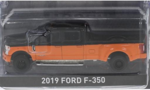 Modelauto Ford F-350 Pickup oranje/zwart 2019 1/64 Greenlight