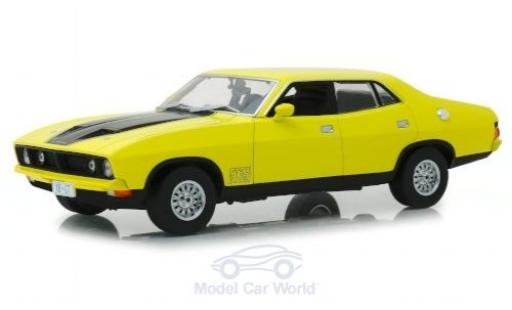 Modelauto Ford Falcon XB GT351 geel/zwart RHD 1974 1/18 Greenlight