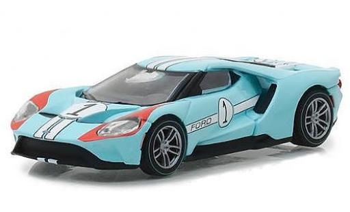 Modelauto Ford GT40 Mk II blauw 2017 1966 #1 40 Tribute 1/64 Greenlight