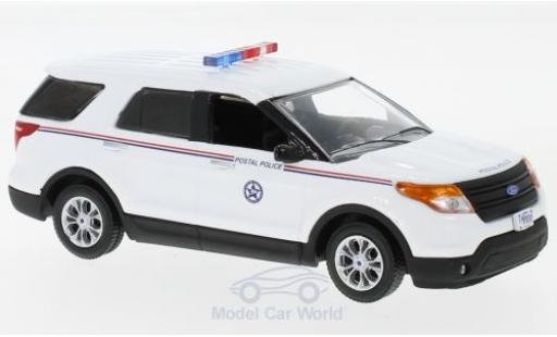 Modelauto Ford Interceptor Police Utility USPS Postal Politie wit 2014 1/43 Greenlight