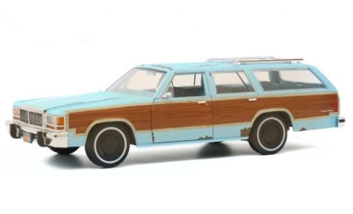 Modelauto Ford LTD Country Squire blauw/Dekor Terminator 2 - Judgment Day 1979 avec Witterungsspuren 1/18 Greenlight