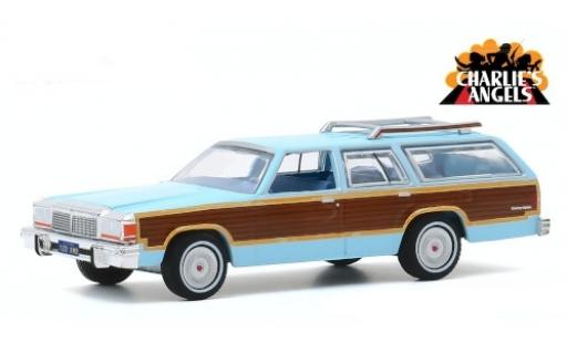Modelauto Ford LTD Country Squire blauw/Holzoptik Charlies Angels 1979 1/18 Greenlight