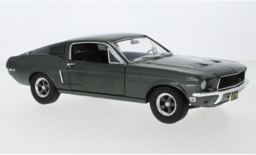 Modelauto Ford Mustang Fastback GT metallic groen 1968 1/18 Greenlight