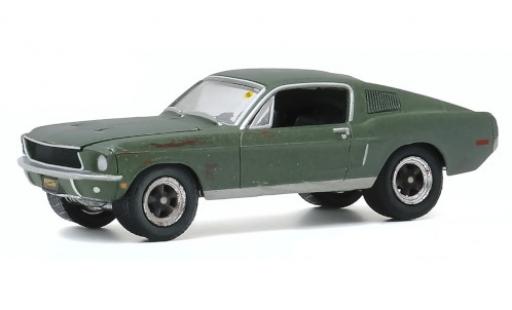Modelauto Ford Mustang GT metallic groen 1968 avec Witterungsspuren 1/64 Greenlight