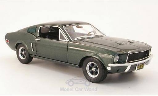 Modelauto Ford Mustang Bullitt GT metallic groen 1968 1/18 Greenlight