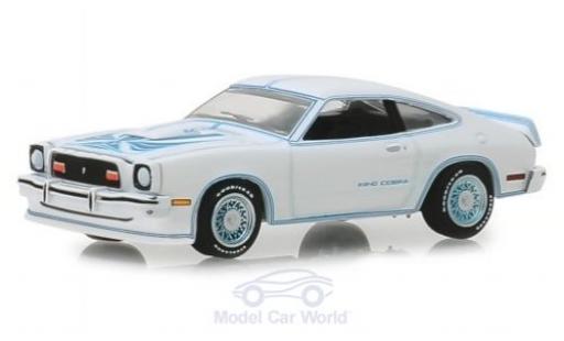 Modelauto Ford Mustang King Cobra II wit/blauw 1978 1/64 Greenlight