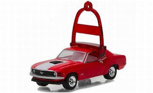 Modelauto Ford Mustang Hardtop metallic rood/Dekor 1970 vacances Ornaments Series 1 sans Vitrine 1/64 Greenlight