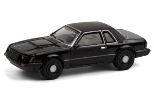 Modelauto Ford Mustang SSP zwart/mat-zwart 1982 1/64 Greenlight