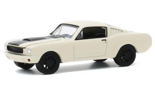 Modelauto Ford Mustang Hardtop wit/mat-zwart 1966 Testfahrzeug 1/64 Greenlight