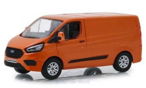 Modelauto Ford Transit Custom (V362) MCA Sport metallic oranje 2018 1/43 Greenlight