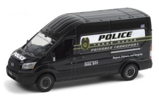 Modelauto Ford Transit Kastenwagen LWB HD Terre Haute Politie Department 2020 Prisoner Transport 1/64 Greenlight