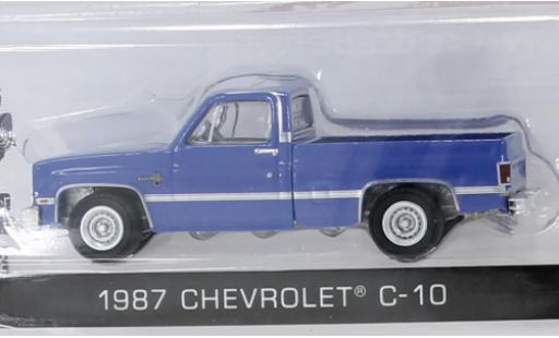 Modelauto Chevrolet C-10 Pickup blauw 1987 1/64 Greenlight