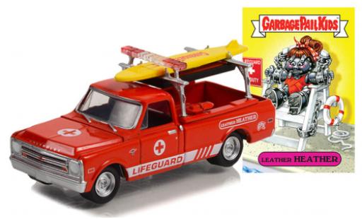 Modelauto Chevrolet C-10 Pickup rood Garbage Pail Kids - Leather Heather 1968 1/64 Greenlight