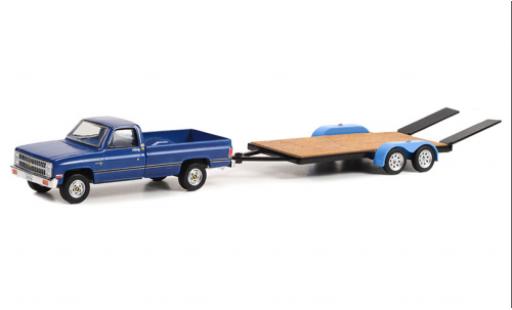 Modelauto Chevrolet C-20 pickup blauw 1981 1/64 Greenlight