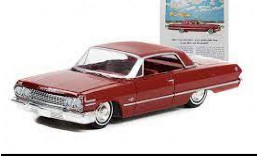 Modelauto Chevrolet Impala Coupe Sport rood 1963 1/64 Greenlight