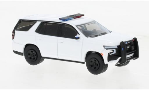 Modelauto Chevrolet Tahoe police Politie Pursuit Vehicle wit Politie (USA) 2022 1/64 Greenlight