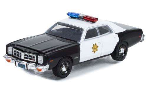 Modelauto Dodge Monaco Berline zwart/wit Fall Guy Stuntman Association 1977 1/64 Greenlight