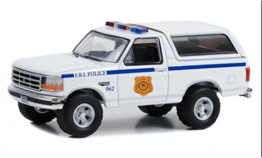 Modelauto Ford Bronco Police XL FBI Politie 1996 1/64 Greenlight
