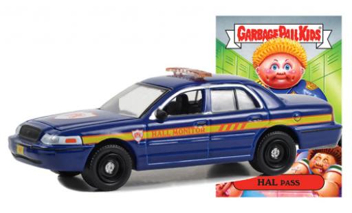 Modelauto Ford Crown Police Interceptor Victoria Politie blauw 2008 1/64 Greenlight