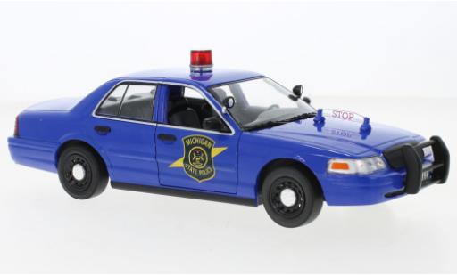 Modelauto Ford Crown Police Interceptor Victoria Politie Michigan State Politie 2008 1/24 Greenlight