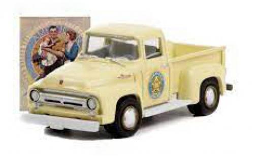 Modelauto Ford F-100 Pickup 00 beige Norman Rockwell 1956 1/64 Greenlight