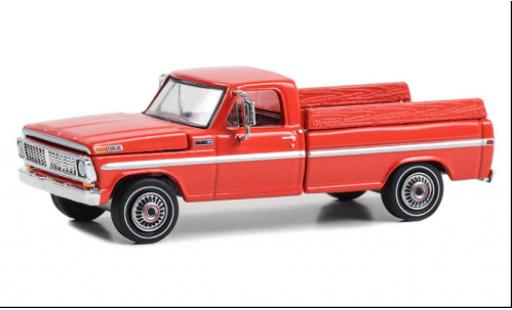 Modelauto Ford F-100 Pickup 00 Ferme et Ranch Special rood 1970 1/64 Greenlight