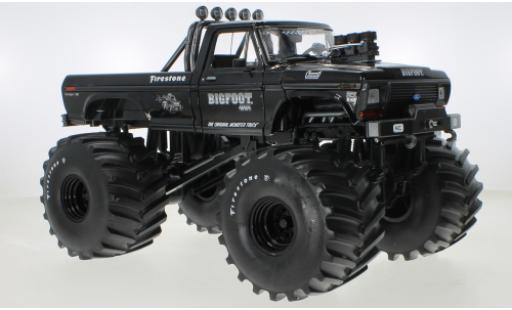 Modelauto Ford F-250 Monster Truck mat-zwart Bigfoot 1974 1/18 Greenlight