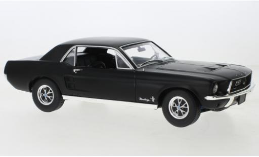 Modelauto Ford Mustang Hardtop mate zwart 1968 1/18 Greenlight