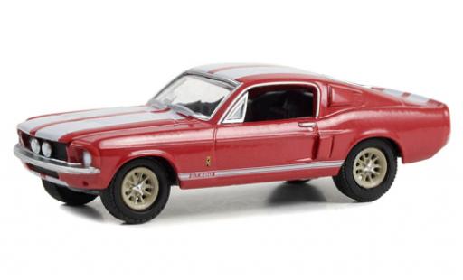 Modelauto Ford Mustang Shelby GT500 Ford Mustang rood/wit 1967 1/64 Greenlight