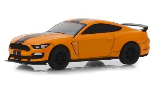 Modelauto Shelby GT GT350R Ford 350R oranje/zwart 2019 1/64 Greenlight
