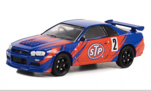 Modelauto Nissan Skyline R34 GT-R () STP 2002 1/64 Greenlight