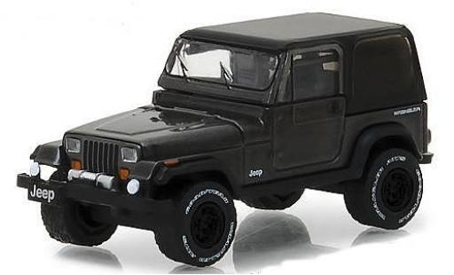 Modelauto Jeep Wrangler Base metallic grijs 1990 1/64 Greenlight