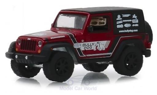 Modelauto Jeep Wrangler Base rood/Dekor Bully Dog 2012 1/64 Greenlight