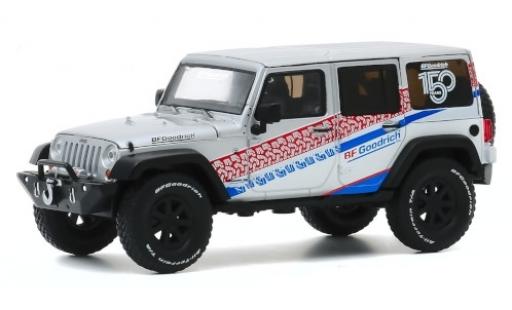Modelauto Jeep Wrangler Limited Unlimited grijs/Dekor 150 Years BF Goodrich 2017 1/43 Greenlight