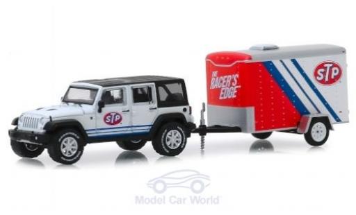 Modelauto Jeep Wrangler Limited Unlimited STP 2015 met Transportanh&Atilde;&curren;nger 1/64 Greenlight