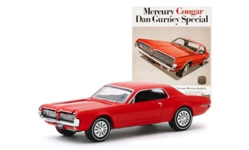 Modelauto Mercury Cougar Base Dan Gurney Special rood 1967 1/64 Greenlight