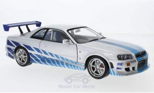 Modelauto Nissan Skyline R34 GT-R (BNR34) Fast & Furious 1999 1/18 Greenlight