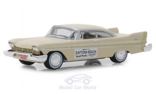 Modelauto Plymouth Fury Base beige Daytona Beach Speed Weeks 1957 1/64 Greenlight