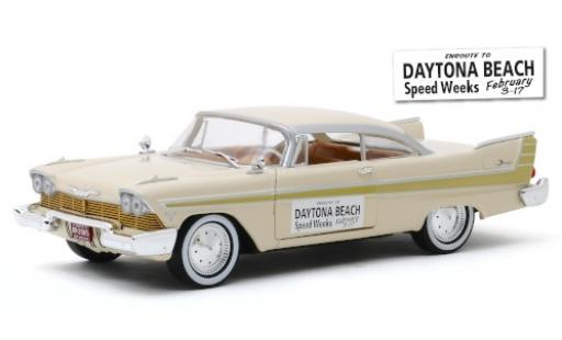 Modelauto Plymouth Fury Base beige/gold Daytona Beach Speed Weeks 1957 1/24 Greenlight